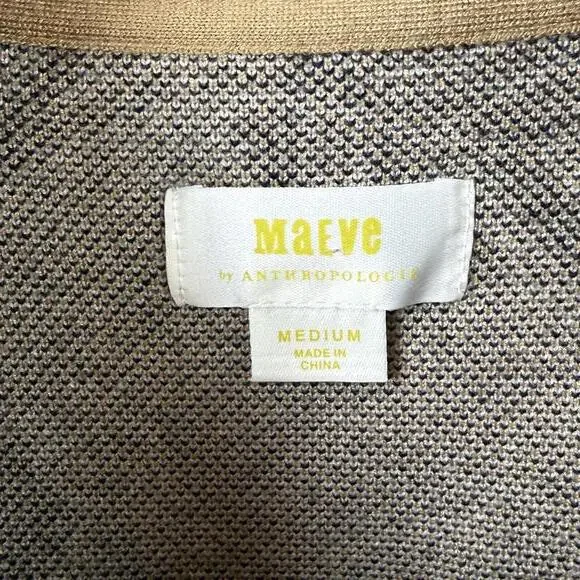 Maeve by Anthropologie Tan Montana Mock-Neck Half-Zip Sweater - Size - Medium - Picture 7 of 9